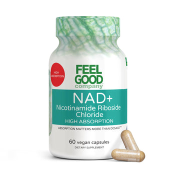 Feelgood Company NAD+ Supplement - Anti-Aging & Cellular Energy Support - Supports Energy, Cognitive Function & Cellular Health - 60 Capsules - NAD+ Precursor FeelGood SuperfoodsAu supplements