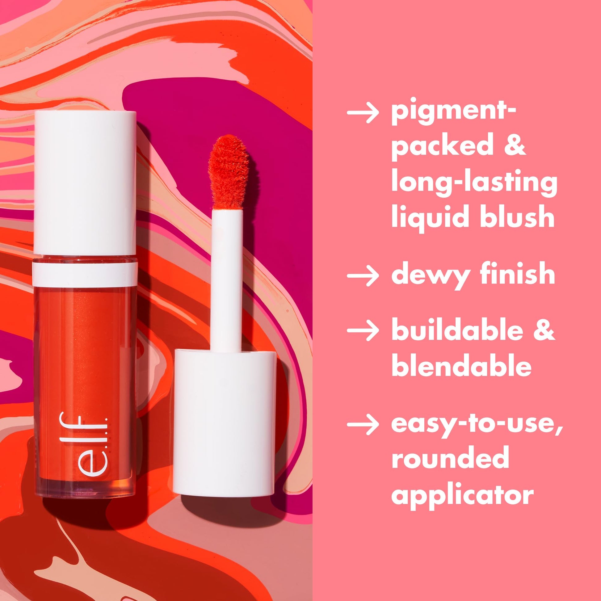 e.l.f. Camo Liquid Blush, Long-lasting Liquid Blush For High-pigment Color, Creates A Soft, Dewy Finish, Vegan & Cruelty-free, Cheeky Lychee e.l.f.Au supplements