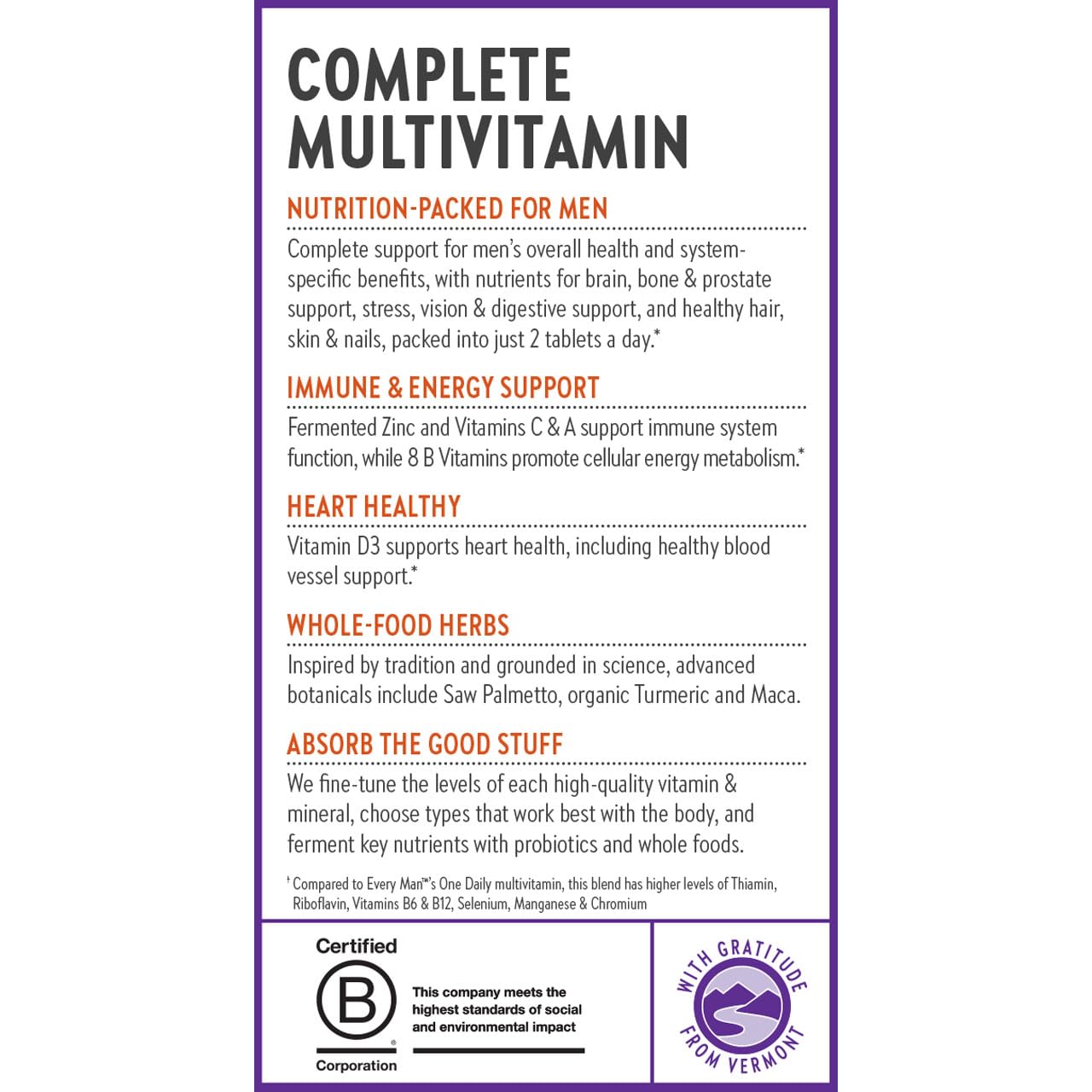 New Chapter Men's Multivitamin Advanced Formula for Stress, Brain, Immune, Heart & Energy Support, Higher Levels of Whole New ChapterAu supplements