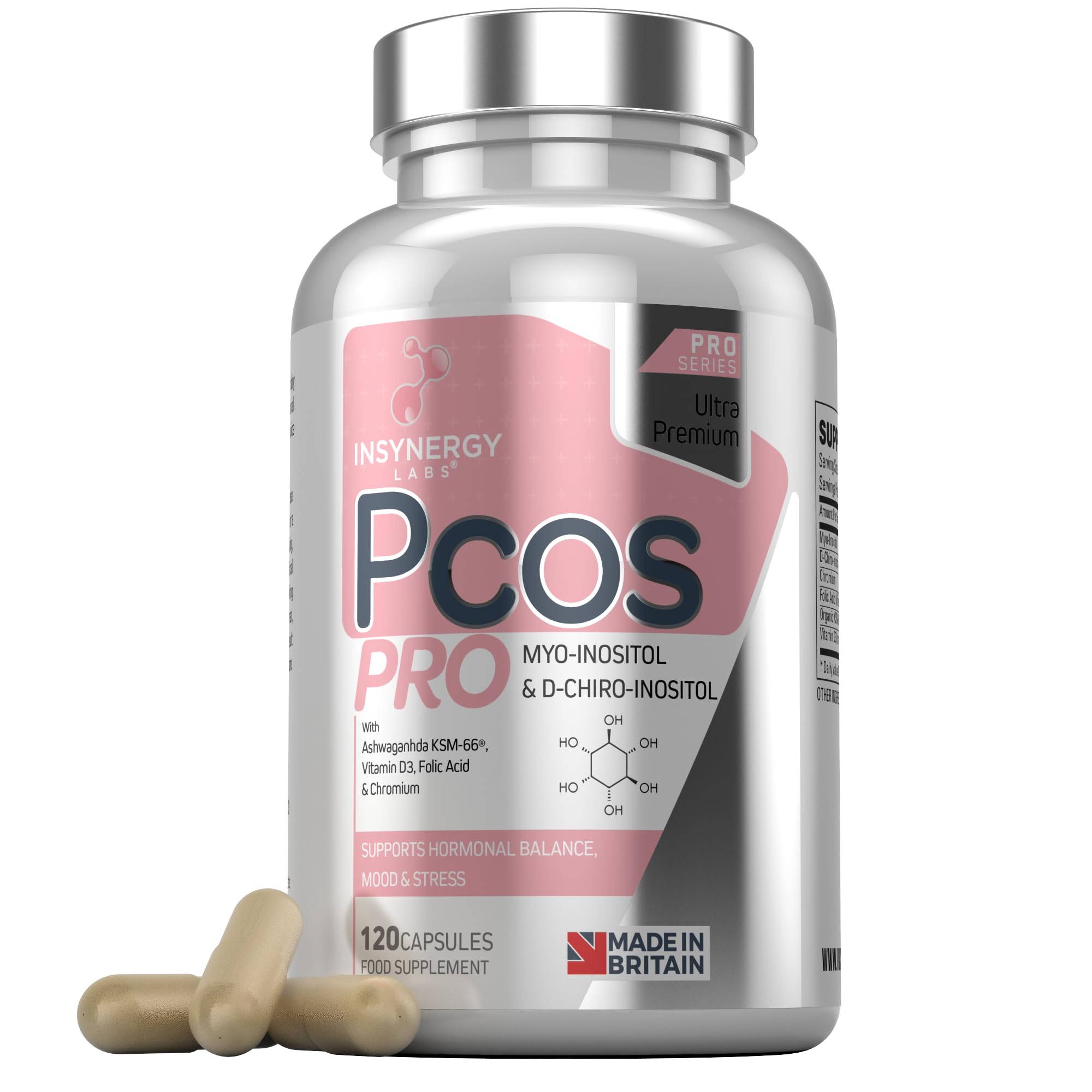 PCOS Pro - Ultra Premium Inositol PCOS Supplement (4X Extra Ingredients) Myo Inositol Insynergy LabsUS supplements