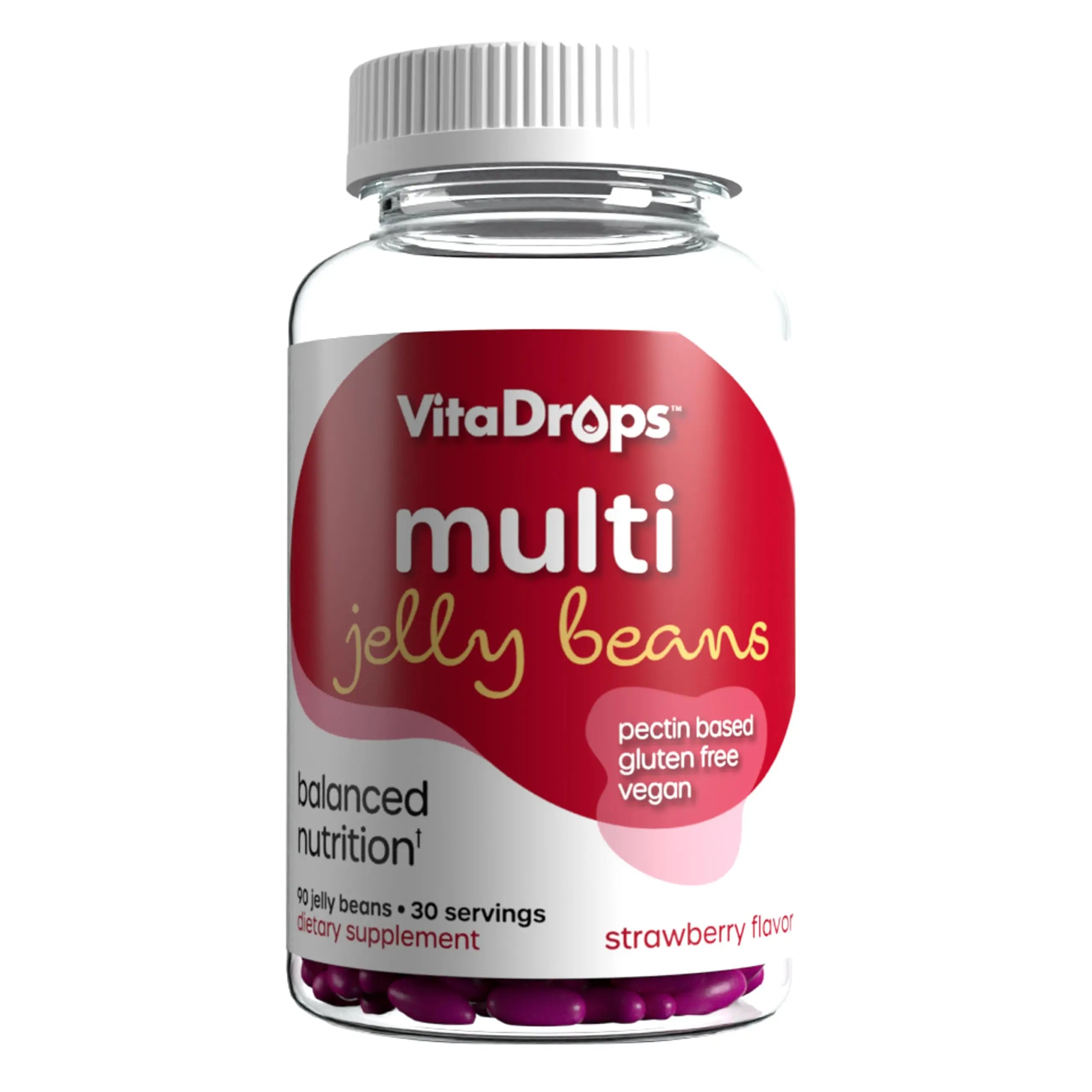 VitaDrops Multivitamin Jelly Beans, Women & Men, Source of Vitamin A C D E B-3 B-6 & Biotin, Supports Immune System, Pectin Based VitaDropsAu supplements