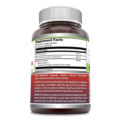 Amazing Formulas Raspberry Ketone with Green Tea Extract & Multi Berry Complex Amazing NutritionUS supplements