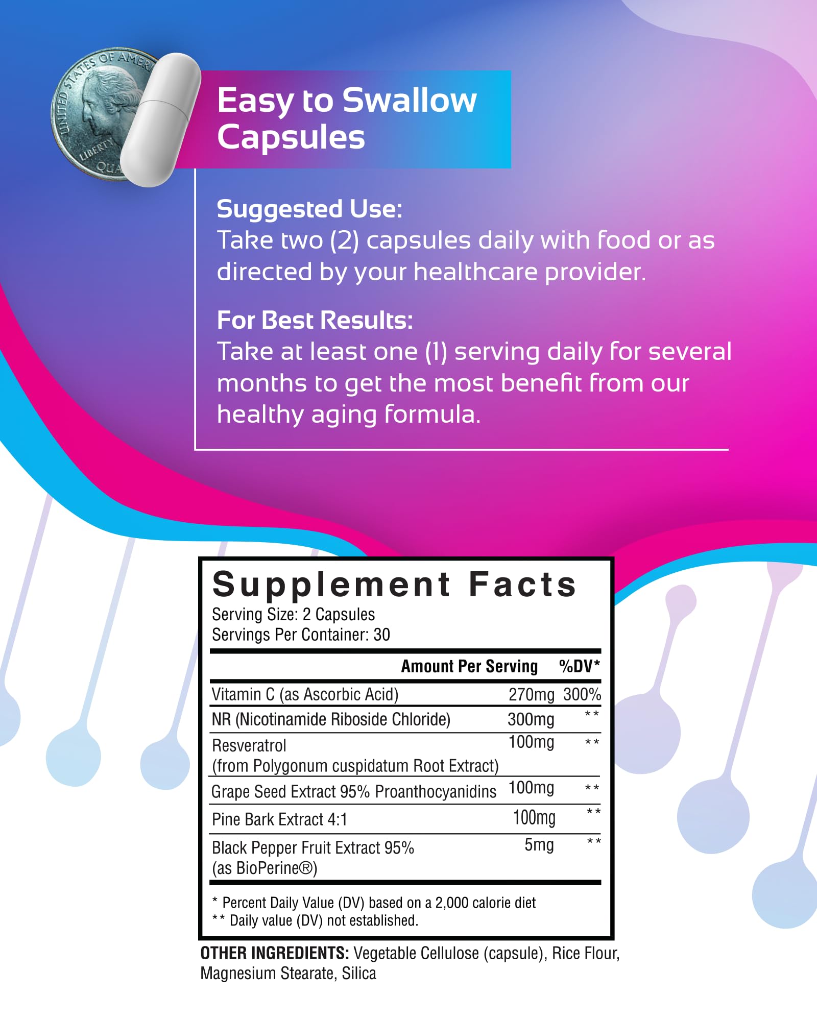 NR + Resveratrol Supplement - Increase NAD, DNA & Cellular Health, Longevity, Vitality. 5-in-1 Anti Aging Formula w/ Nicotinamide Riboside, Trans Resveratrol, Vitamin C, Grape Seed, Pine Bark CogniTuneAu supplements