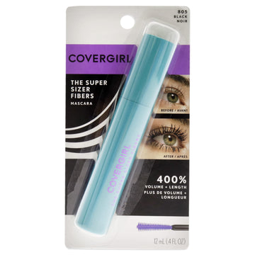 COVERGIRL Super Sizer Fibers Mascara, Black 805, 0.35 Ounce (Packaging May Vary) Volumizing Mascara with Brush COVERGIRLAu supplements