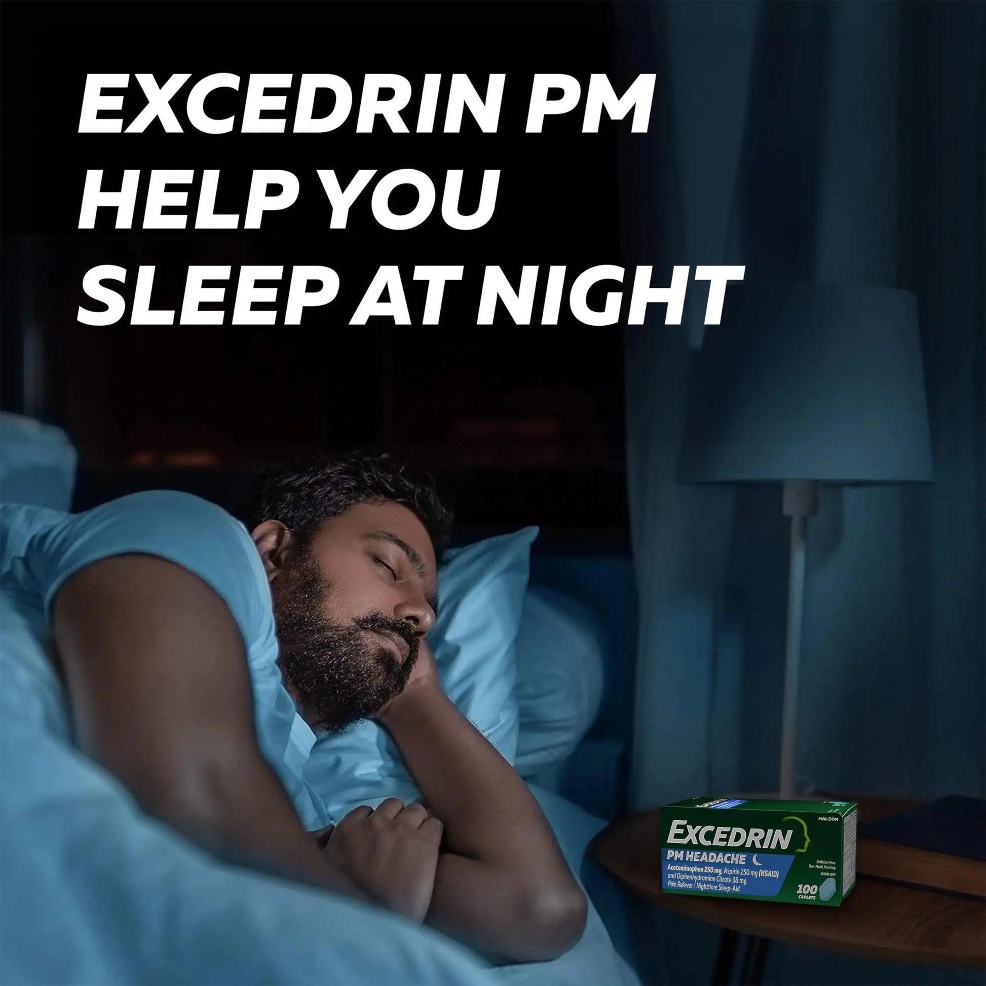 Excedrin PM for Headache Relief, Acetaminophen 250mg, Aspirin 250mg, Diphenhydramine Citrate 38mg, Pain Reliever, Nighttime Sleep-Aid, 24 Count ExcedrinAu supplements