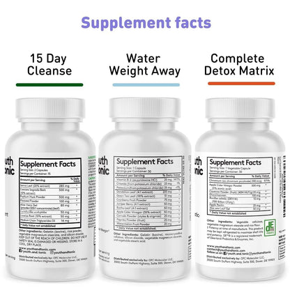 Youth & Tonic Complete Body Detox for Cleanse, Normal Acidity Gut Level and Water Youth & TonicUS supplements