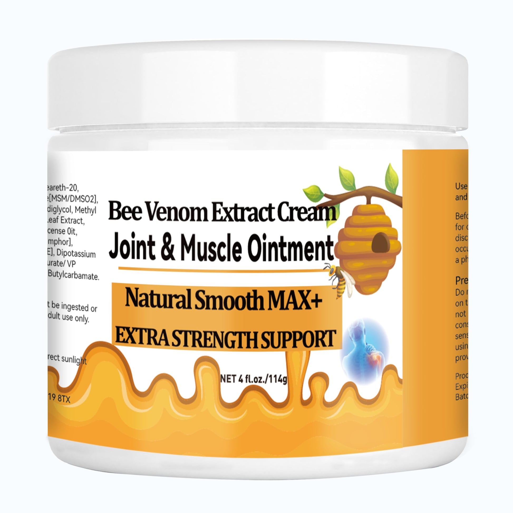 WONDROUSZ Bee Venom Joint Cream, Extra Strength Muscle & Bone Soothing Ointment, for Shoulder, Back, Neck, Hands, Feet, Leg, Knees, Ankle, Arthritis, Meniscus, for Adults, Seniors WONDROUSZAu supplements