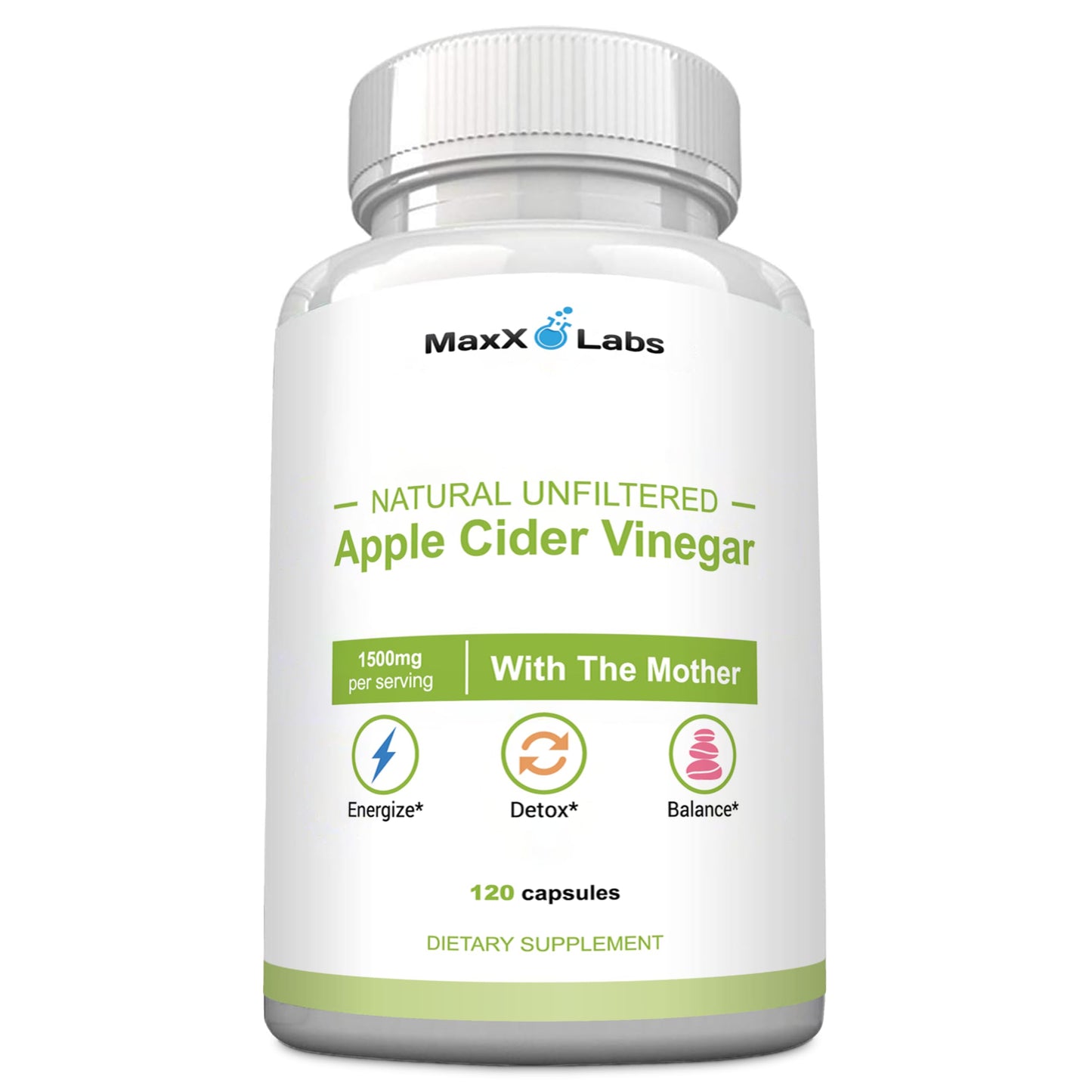 Apple Cider Vinegar Capsules with The Mother - Healthy Keto Diet Supplements MaxX LabsUS supplements