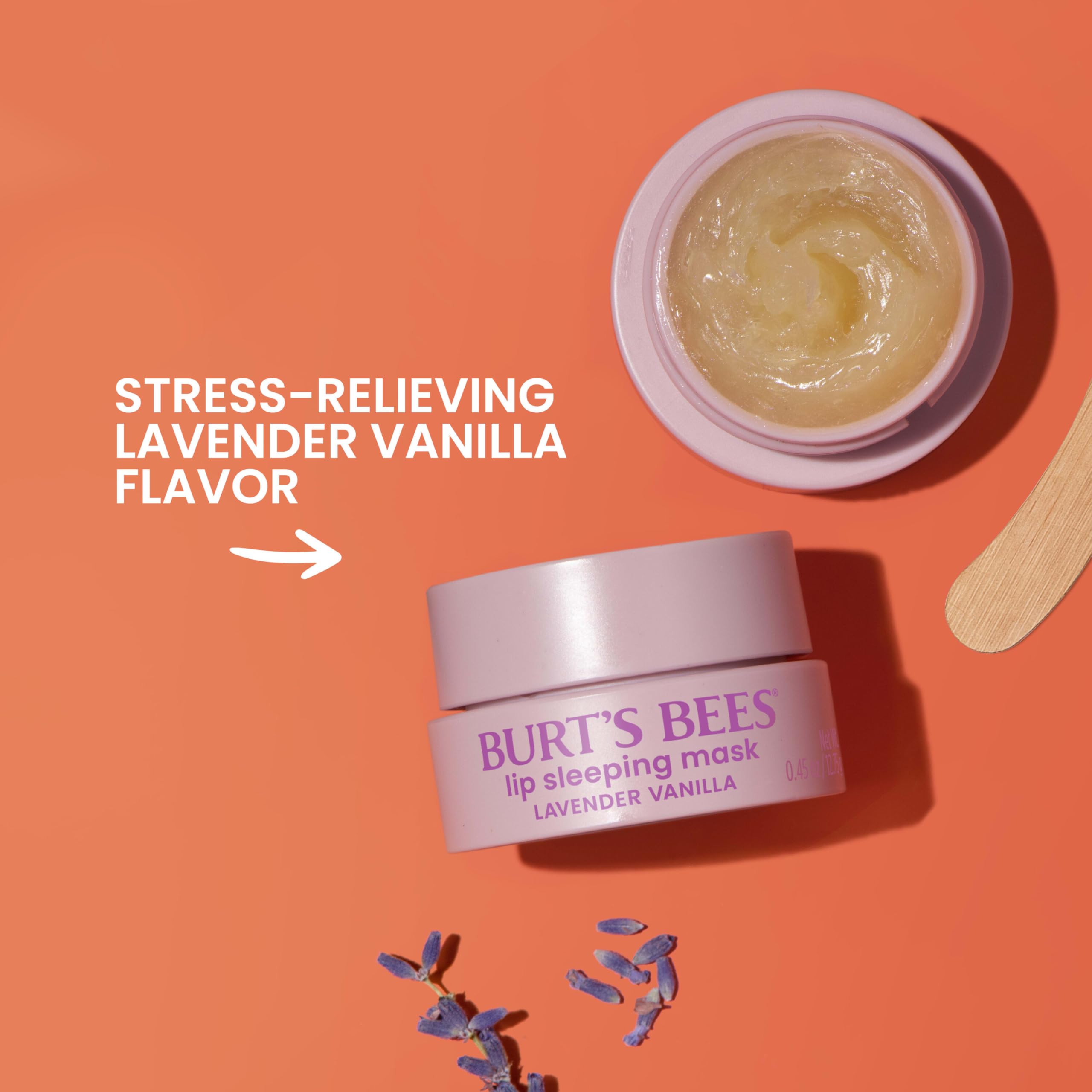 Burt’s Bees Lavender Vanilla Lip Sleeping Mask, With Hyaluronic Acid and Squalane Moisturizer To Instantly Hydrate Lips, Overnight Mask and Treatment, 0.45 oz. Burt's BeesAu supplements