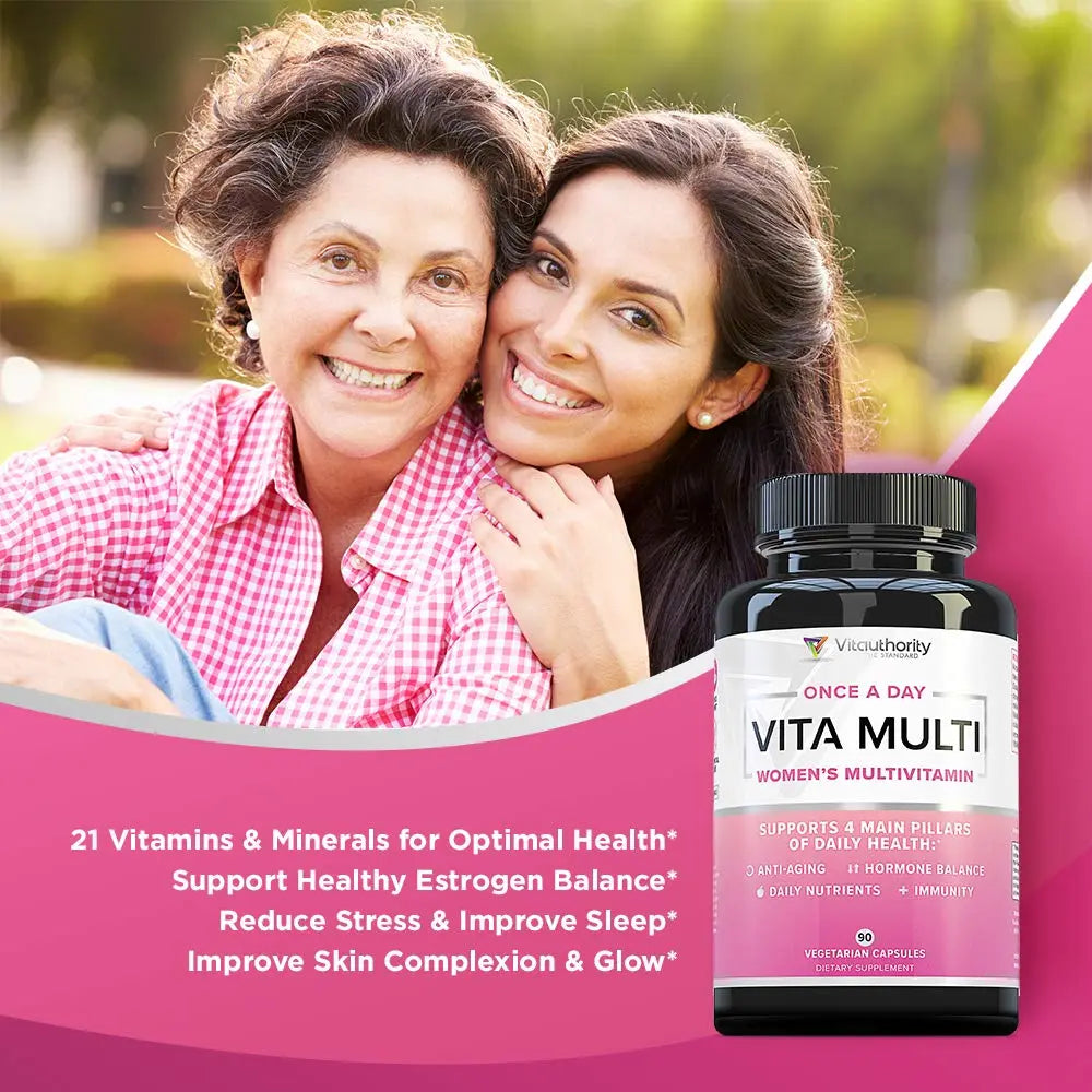 Vitauthority Multivitamin for Women Women’s Daily Multi-Vitamin Supplement with DIM, Iodine, Ashwagandha Supports Youthful Complexion VitauthorityAu supplements