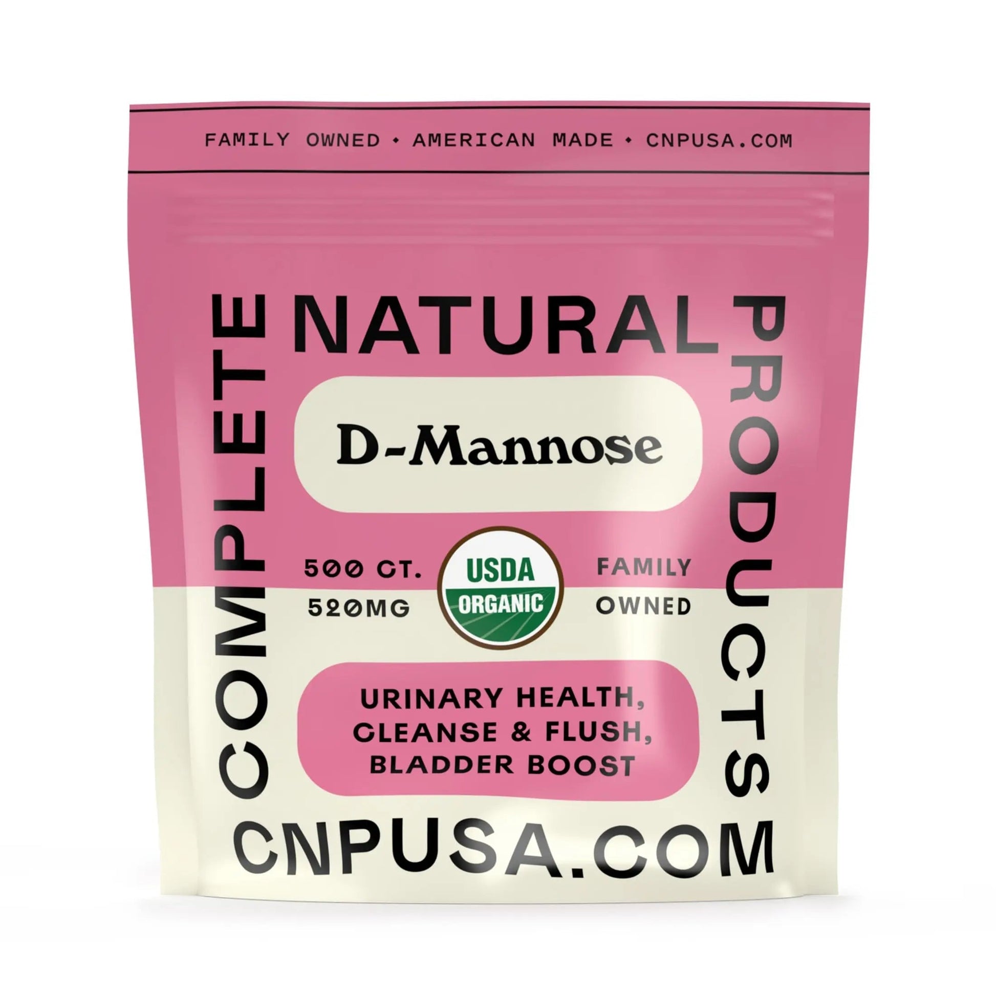 D Mannose 520mg Capsules - Organic D Mannose Supplement for UT Support, Urinary Tract Bladder Health Pills, Plant Based Formula, Vegan Non GMO, No Fillers, 500 Capsule Count Made USA Certified Kosher Complete Natural ProductsAu supplements