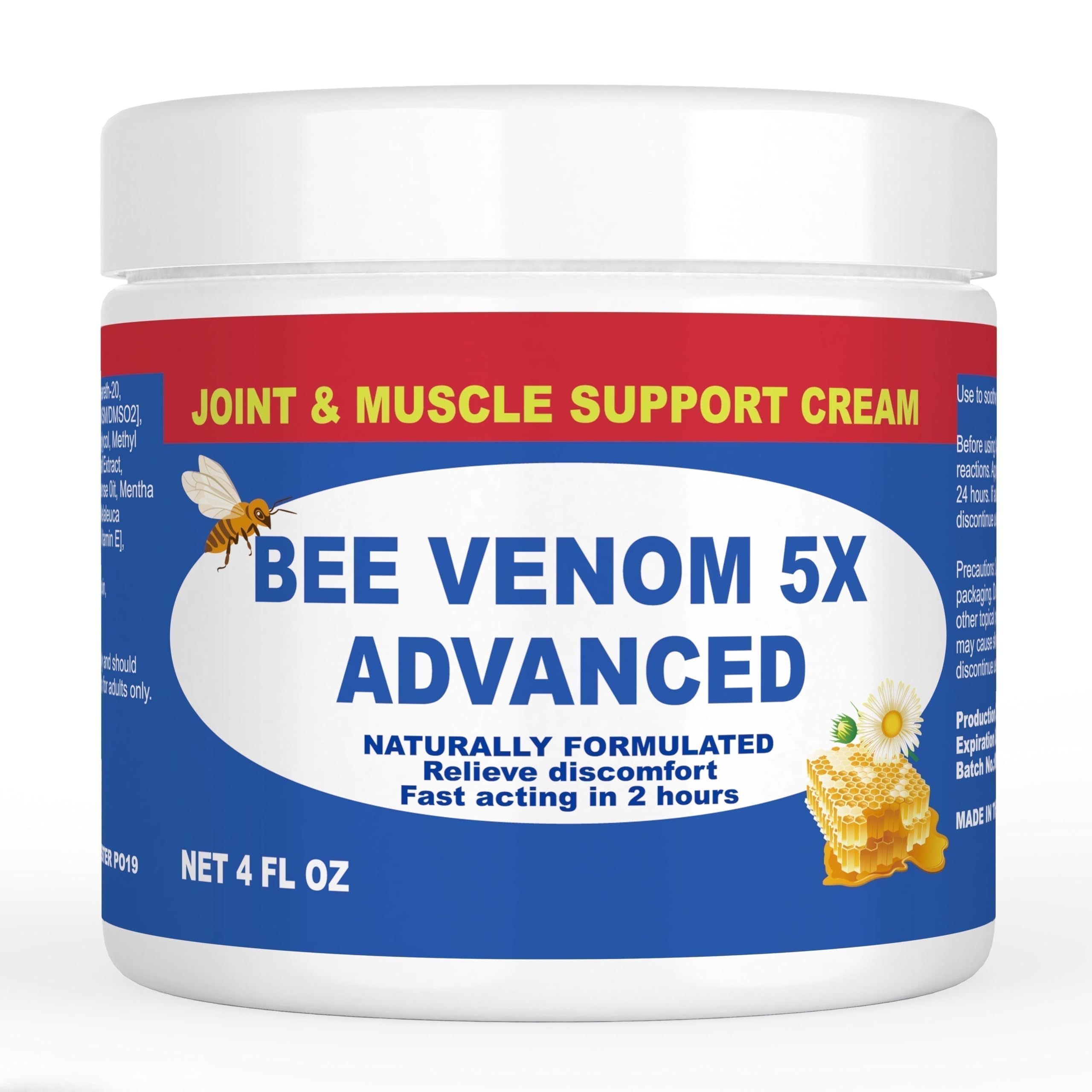 JOYFULART Zealand Bee Venom Serum Gel, Professional for Joint, Muscle, Bone Cream, 24h Fast Release, Soothing Powerful for Back, Neck, Hand, Foot, Knee, Muscle, Shoulder, Hip, Nerve JOYFULARTAu supplements