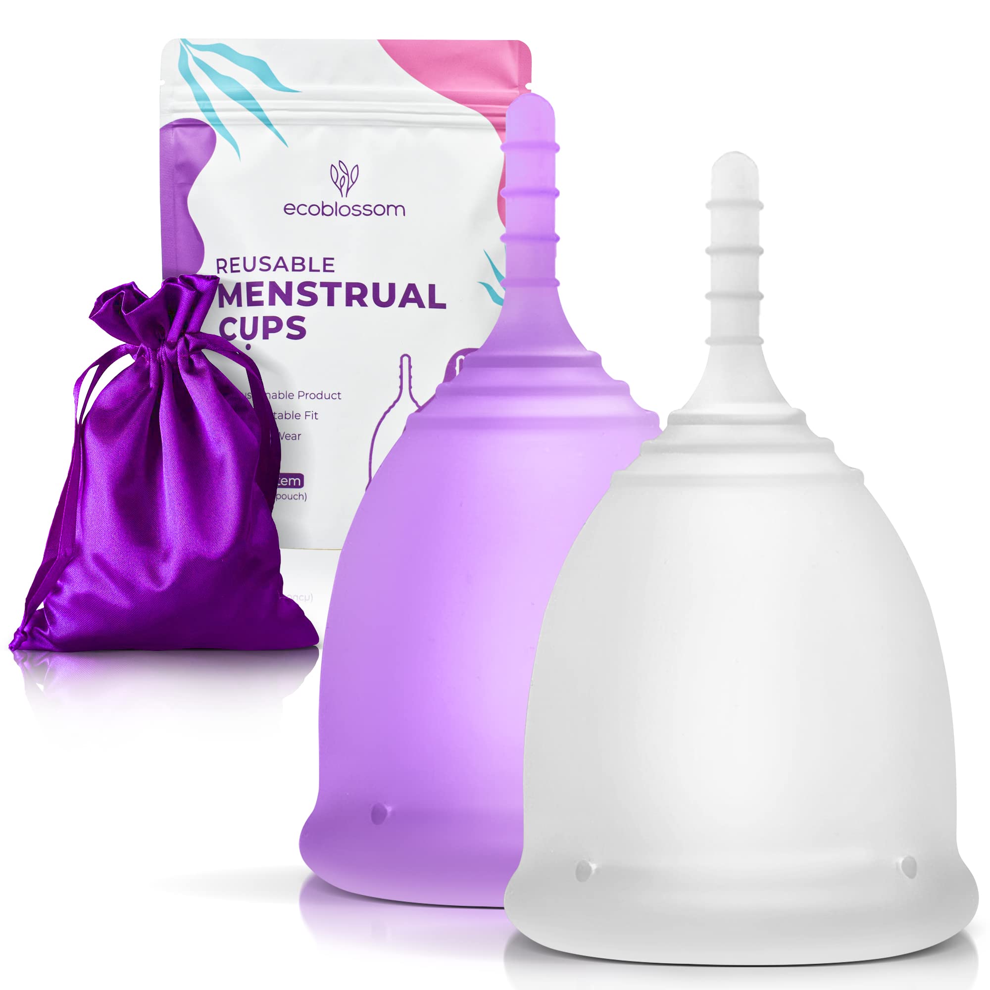 EcoBlossom Reusable Menstrual Cup Set - The Most Reliable Medical Grade Silicone Period Cups EcoBlossomAu supplements
