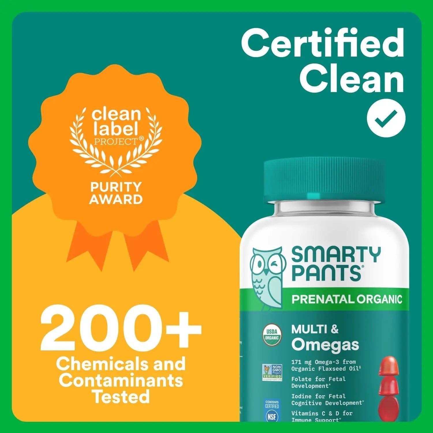 SmartyPants Organic Prenatal Vitamins for Women, Multivitamin Gummies: Biotin, Methylfolate, Omega 3 (ALA), Vitamin D3, C, Vitamin B12, B6, A, K2 & Zinc SmartyPantsAu supplements