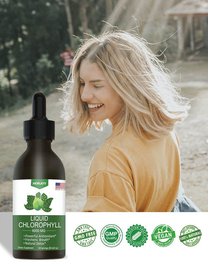 Chlorophyll Liquid Drops - 100% Natural Energy Booster and Immune Support - Internal HorjoyUS supplements