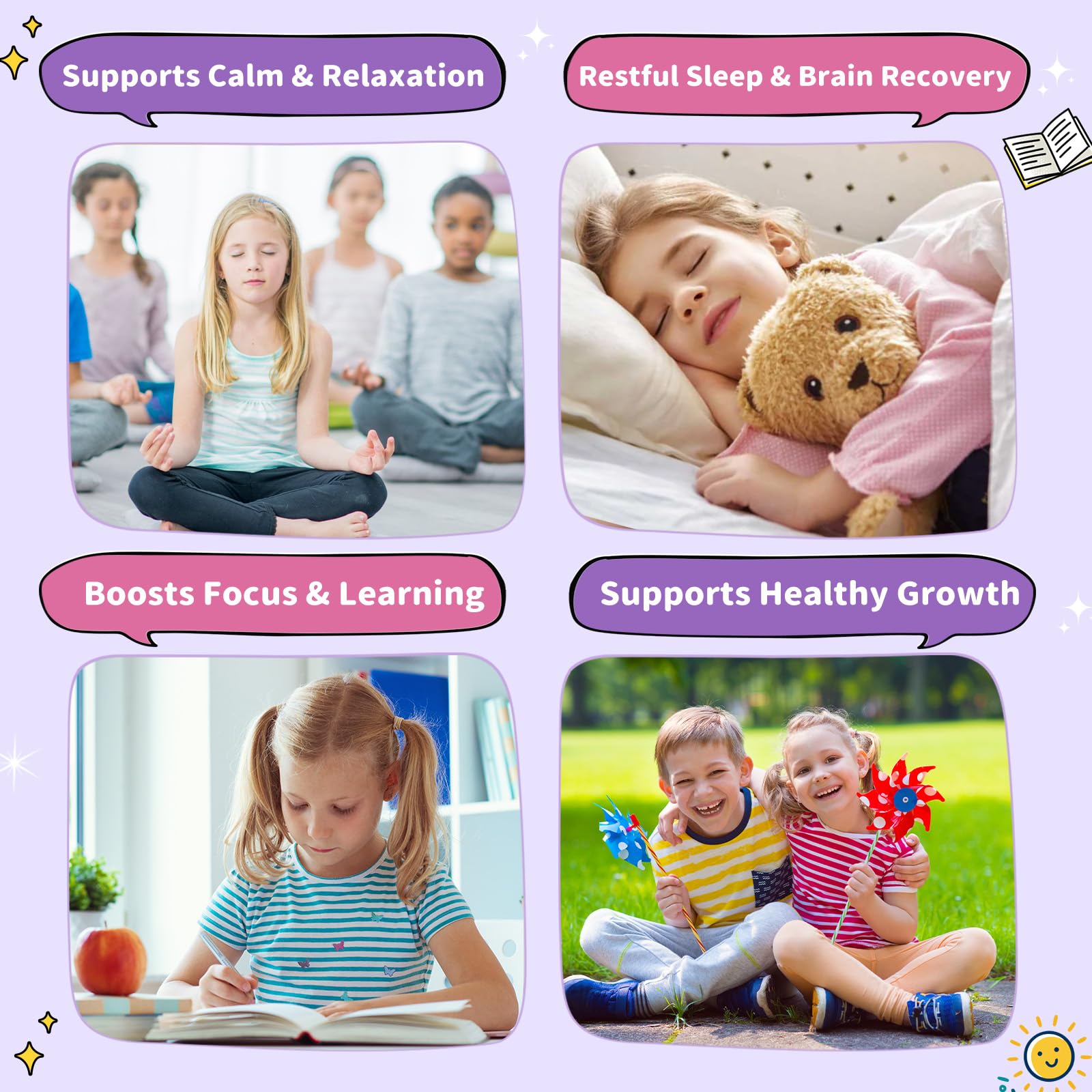 Magnesium Glycinate Liquid for Kids - Magnesium Bisglycinate Drops with L-Theanine, Chamomile & Vitamin B6, B12, C, D3 for Sleep, Relaxation, Immune Support, Calm & Focus - 2 Fl Oz, Strawberry Flavor CFILIHTCAu supplements