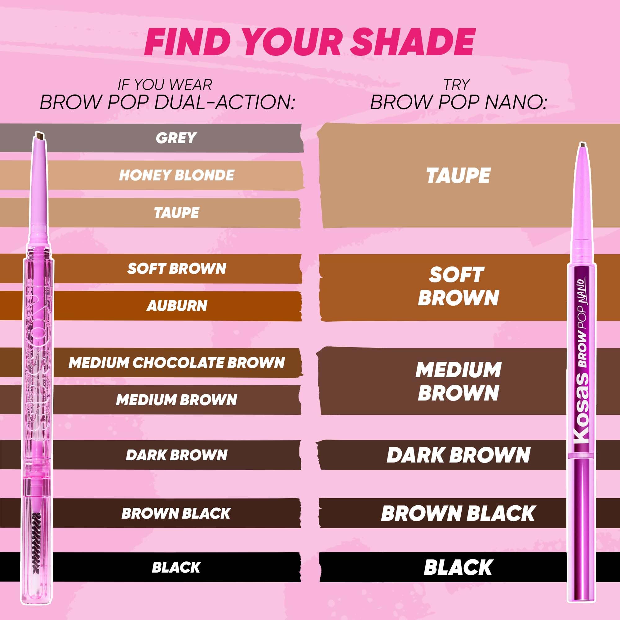 Kosas Brow Pop Nano Eyebrow Pencil – Ultra-Fine 1mm Micro Brow Pencil with Spoolie, Medium Brown KosasAu supplements