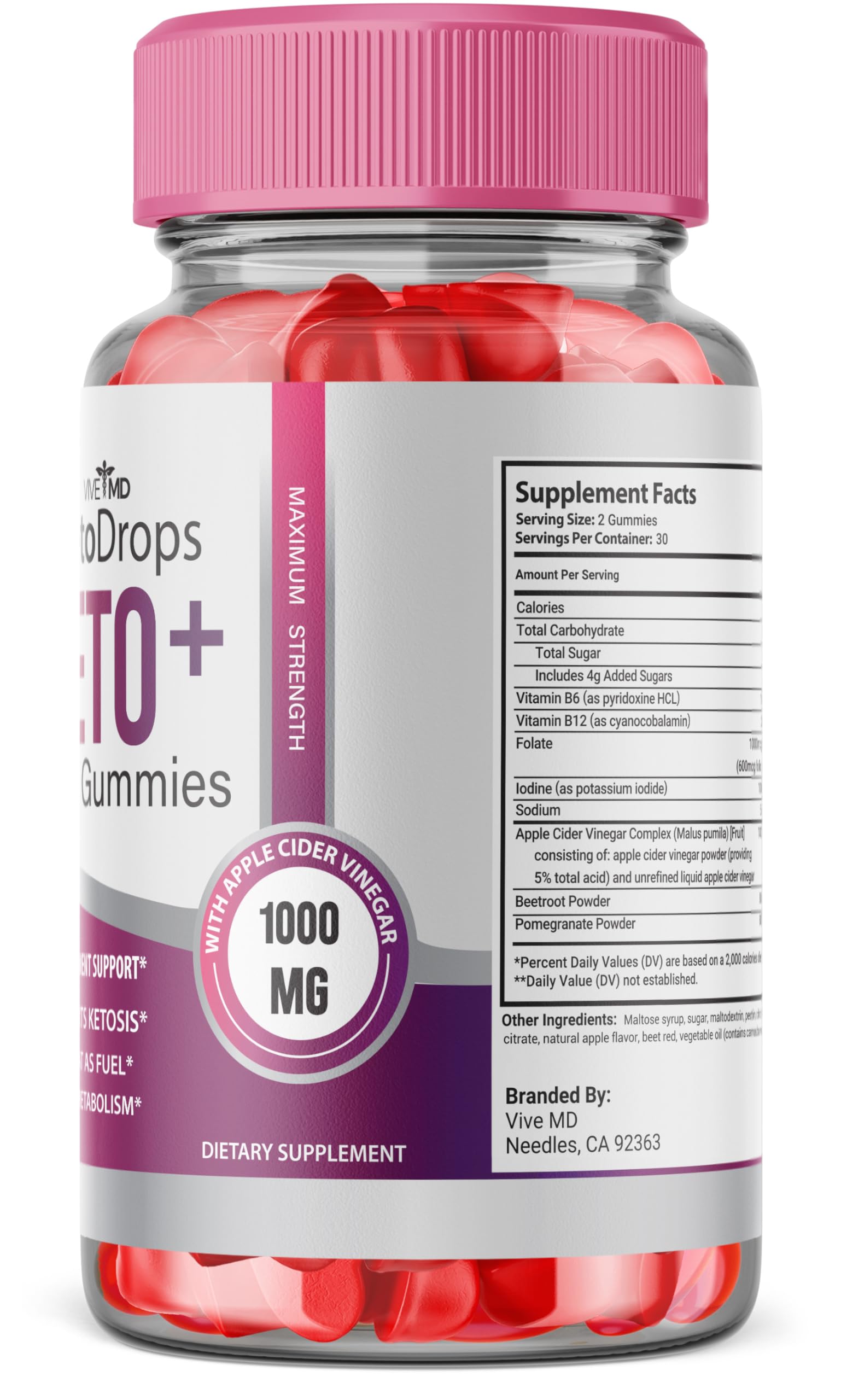 VIVE MD Keto Drops ACV Gummies Keto Drops ACV Gummies 525 MG Keto Drops Gummies VIVE MDUS supplements