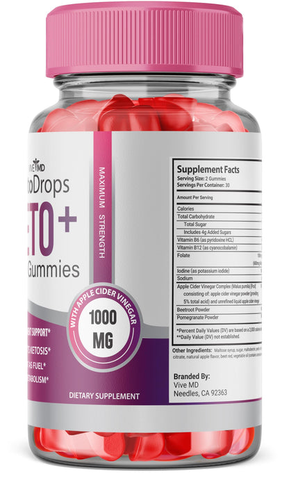 VIVE MD Keto Drops ACV Gummies Keto Drops ACV Gummies 525 MG Keto Drops Gummies VIVE MDUS supplements