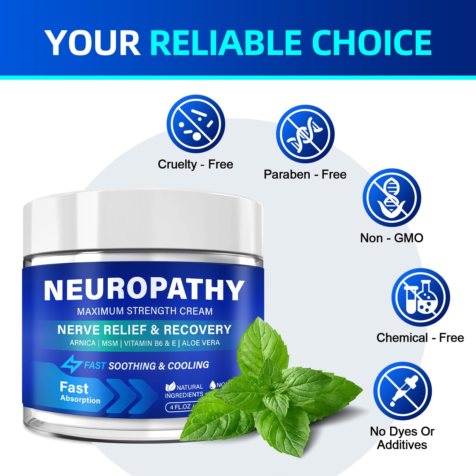 Neuropathy Nerve Relief Cream, Large 4 Oz, Nerve Savior for Neuropathy-Maximum Strength for Feet, Hands, Legs ＆ Toes, Neuropathy Cream with Arnica, Vitamin B6, Aloe Vera ＆ MSM, 120 ml TRPLKJEAu supplements