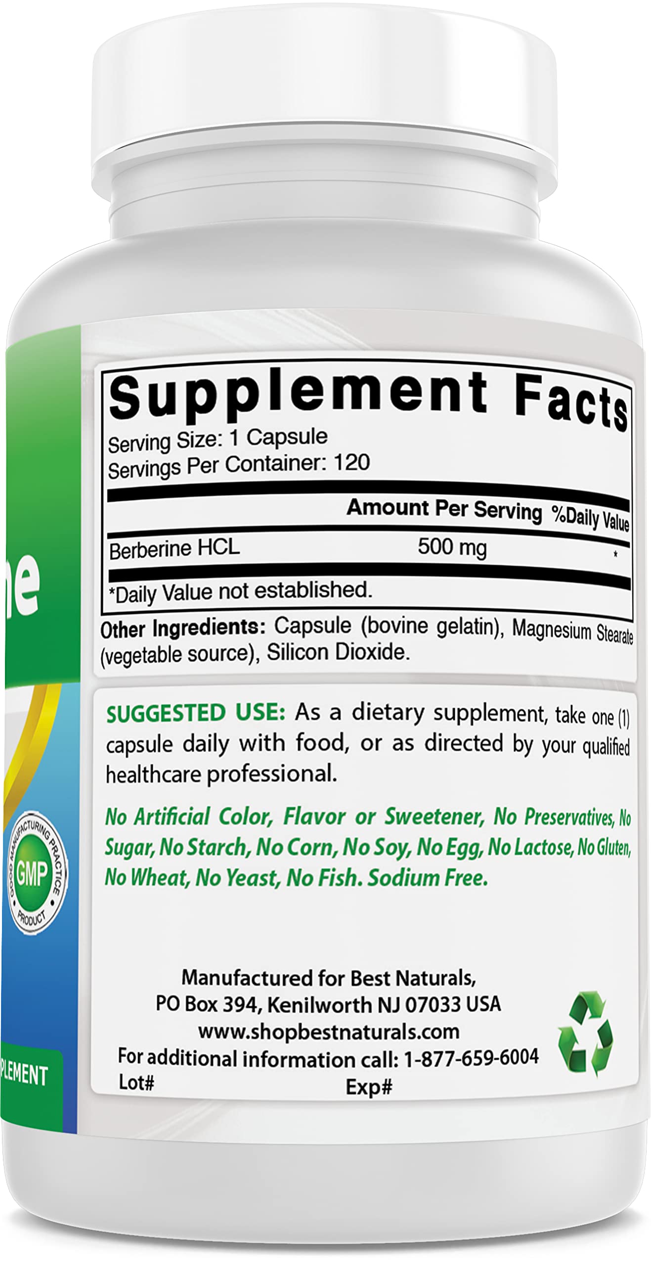 Best Naturals Berberine 500mg 120 Capsules - Supports Immune Function, Cardiovascular Best NaturalsAu supplements