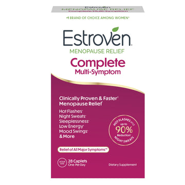 Estroven Complete Multi-Symptom Menopause Supplement for Women, 28 Ct., Clinically Proven Ingredient Provide Menopause Relief & Night Sweats & Hot Flash Relief* Drug-Free & Non-GMO EstrovenAu supplements