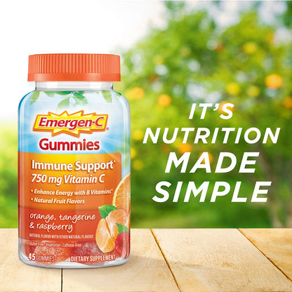 Emergen-C 750mg Vitamin C Gummies for Adults, Immunity Gummies with B Vitamins Emergen-CUS supplements