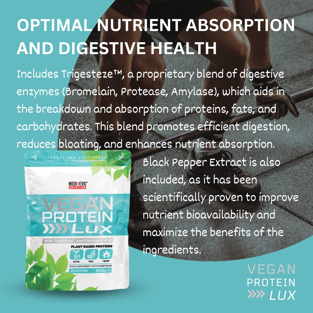 Medi-Evil Nutrition Vegan Protein Powder, Natural Ingredients, Gluten Free and Vegetarian Medi-EvilAu supplements