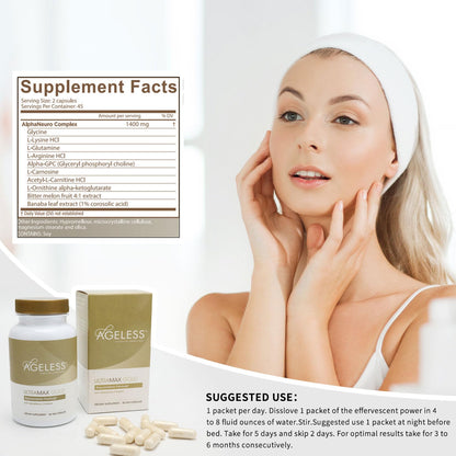 AGELESS™: UltraMAX Gold™ Capsules, HGH Anti-Aging Supplement for Women, Slows Ageless Foundation LaboratoriesUS supplements