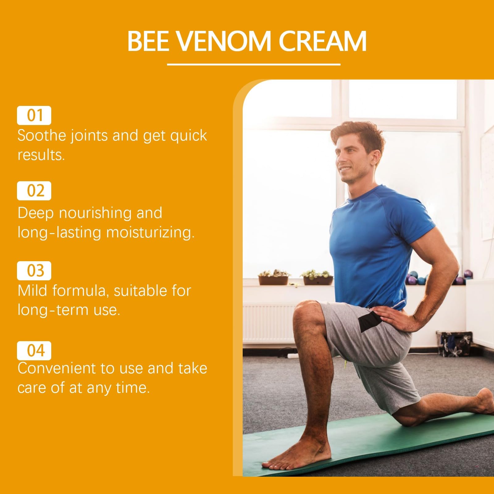2 PCS Bee Venom Joint and Bone Cream, Bees Venoms Cream Relief Gel for Back, Knee, Hands, Neck, Feet GenericAu supplements