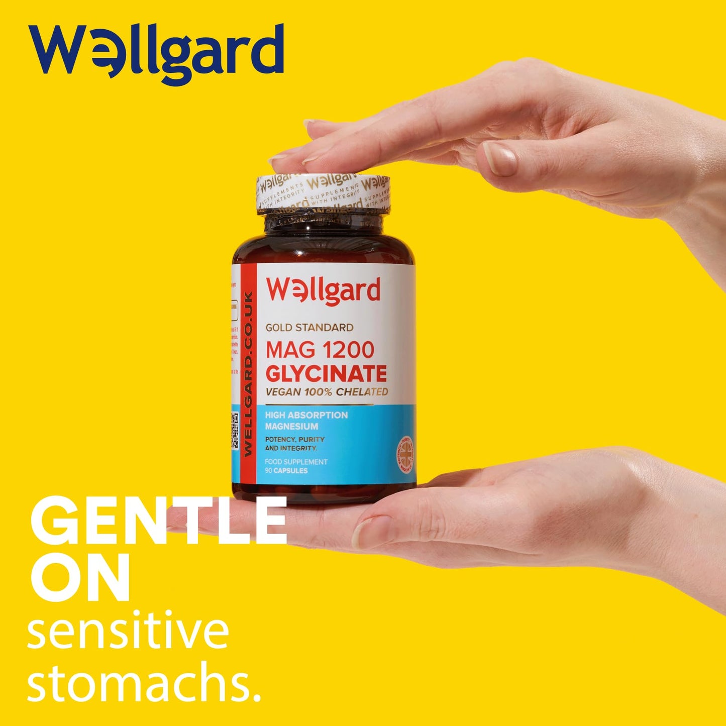Wellgard Magnesium Glycinate, Mag 1200, High Strength Magnesium Bisglycinate WellgardUS supplements