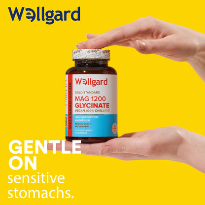 Wellgard Magnesium Glycinate, Mag 1200, High Strength Magnesium Bisglycinate WellgardUS supplements