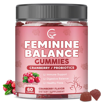 GORNVB Premium Feminine Balance Gummies for Women, Support pH Balance & Vaginal Probiotics Health Gummies with Cranberry Pineapple Powder, D-Mannose, Sugar Free, Gluten Free, Vegan GORNVBAu supplements