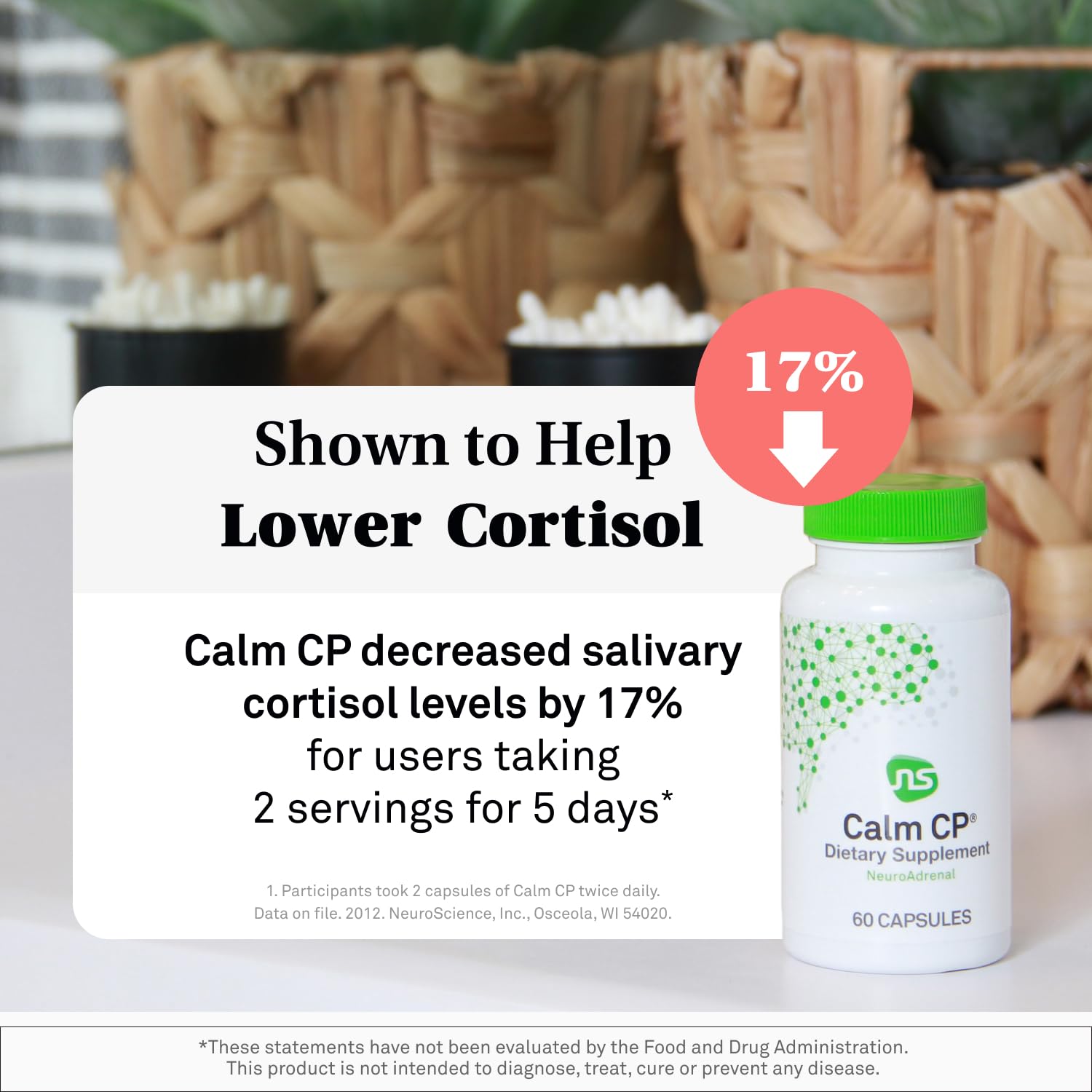 NeuroScience Neuro Adrenal Support Supplements for Women & Men - Daily Cortisol Supplement and Calming Aid - Promotes Calm Sleep, Immune Support & Healthy Cortisol Levels (60 Capsules) NeuroScienceAu supplements