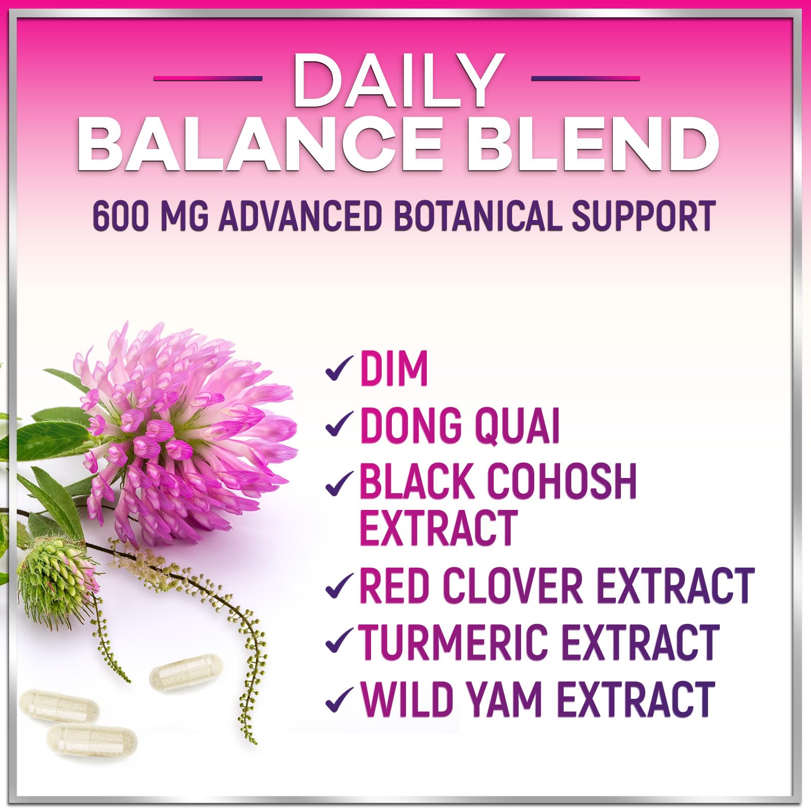 Menopause Supplements for Women - Complete Hot Flash Night Sweats & Menopause Relief Pills, 8 Billion CFU Probiotics with Dong Quai & Black Cohosh for Vaginal, Digestive Support - 60 Capsules Hello Lovely!Au supplements