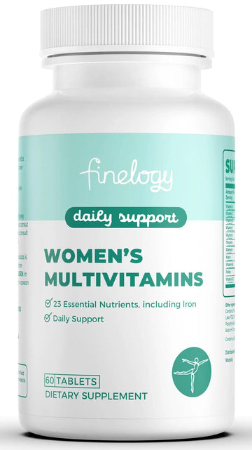 finelogy Womens Multivitamin - Essential Nutrients with Iron, Vitamins A, C, D3, K, B6 and B12 Supplements for Women’s Health, Energy Hair Skin & Nails finelogyAu supplements