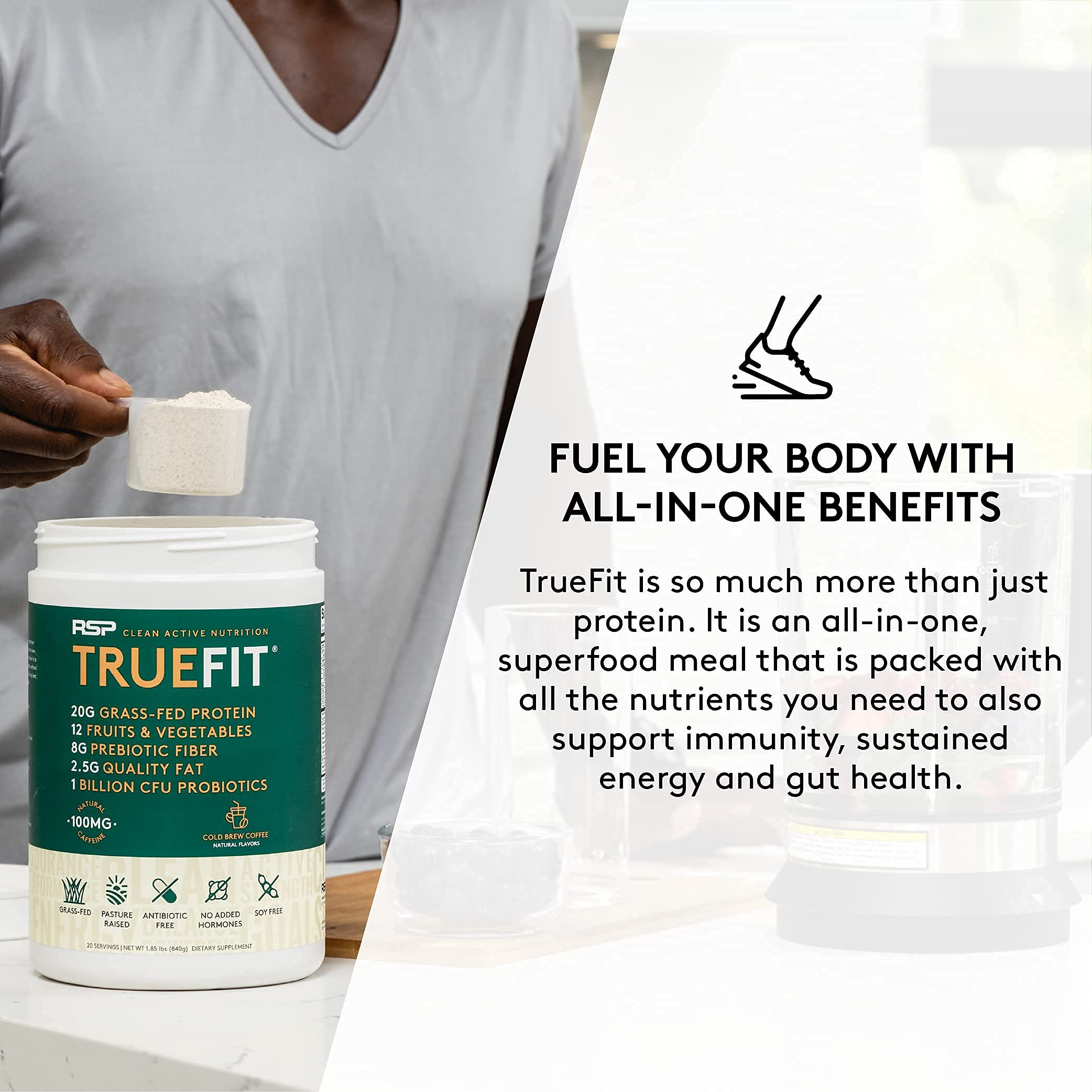 RSP NUTRITION TRUEFIT Protein Powder Meal Replacement Shake, 4.32 LB, Chocolate RSP NUTRITIONAu supplements