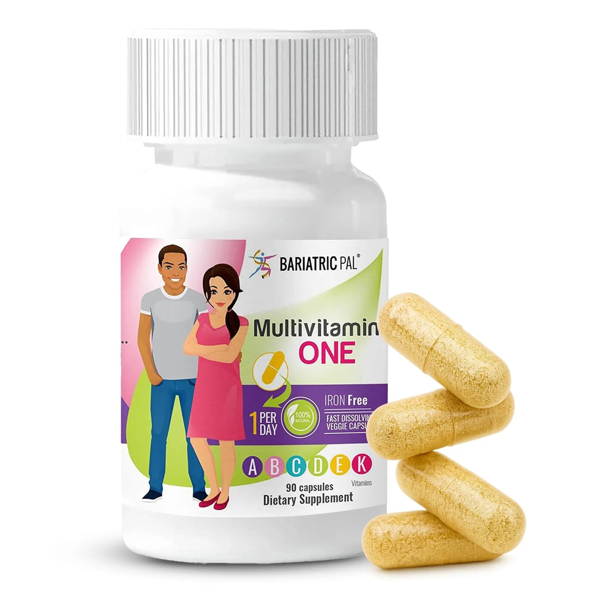 BariatricPal Multivitamin ONE 1 per Day! Bariatric Multivitamin Capsule Iron Free | Easy to Swallow Capsule | BariatricPalAu supplements