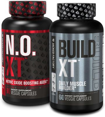 Jacked Factory Muscle Builder Supplement Stack - Build-XT Muscle Builder & N.O. XT Nitric Jacked FactoryAu supplements