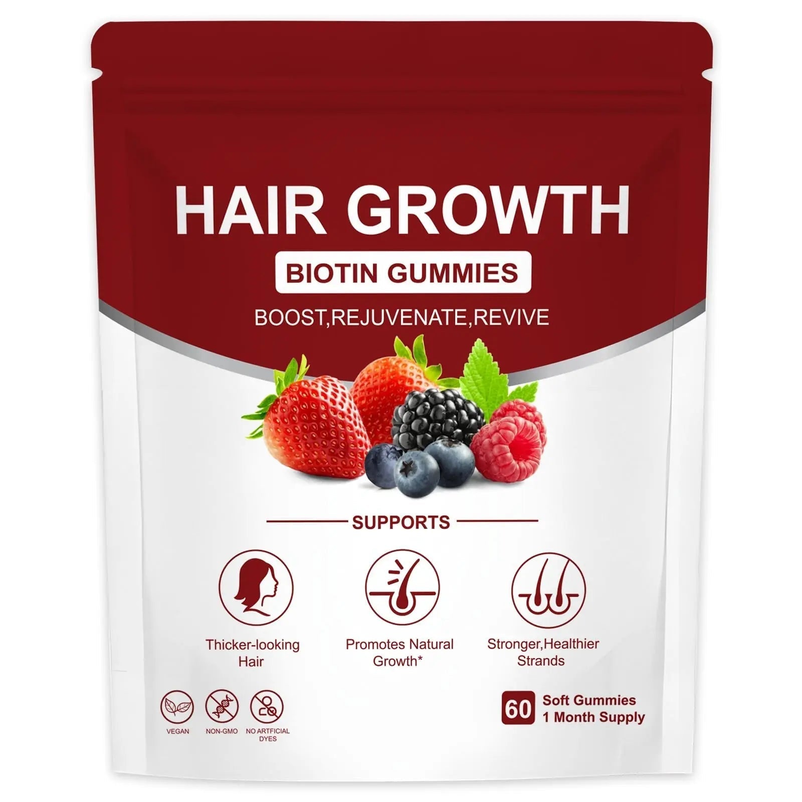 YYLLYY Hair Growth Vitamins Gummies | with Biotin, Vitamin C & E, Botanical Extracts | Supports Healthy Hair Growth & Strength, Skin & Nail Care YYLLYYAu supplements