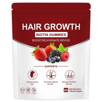 YYLLYY Hair Growth Vitamins Gummies | with Biotin, Vitamin C & E, Botanical Extracts | Supports Healthy Hair Growth & Strength, Skin & Nail Care YYLLYYAu supplements