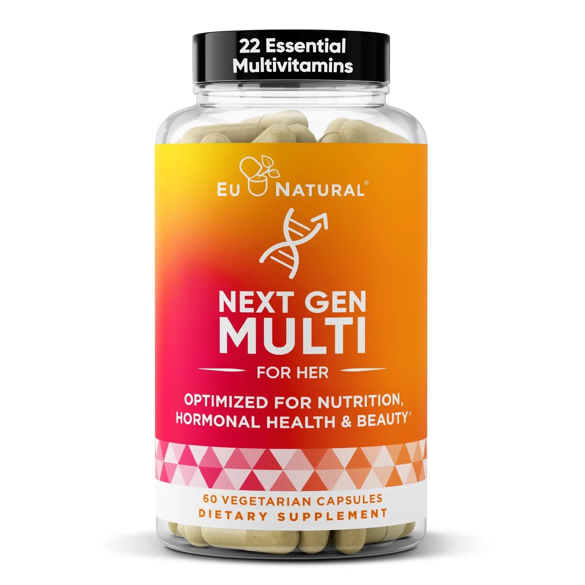 Next Gen Multivitamin for Women – 22 Optimized Vitamins for Immunity, Beauty, Brain, Energy, Bones and Heart – Vitamin C, D, E, K, Iron, B6 and DHA Eu NaturalAu supplements
