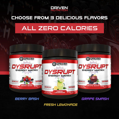 Driven Nutrition DYSRUPT: BCAA + Caffeine with Electrolytes: Sugar & Gluten Free Supplement Driven NutritionUS supplements