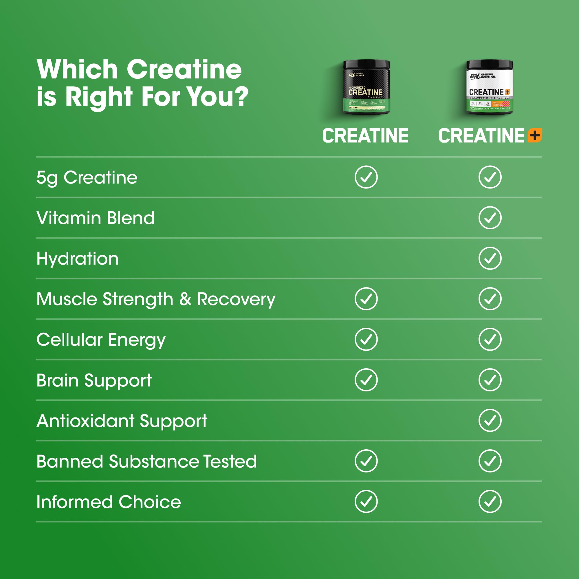 Optimum Nutrition Micronized Creatine Monohydrate Capsules, Keto Friendly, 2500mg, 100 Capsules Optimum NutritionAu supplements