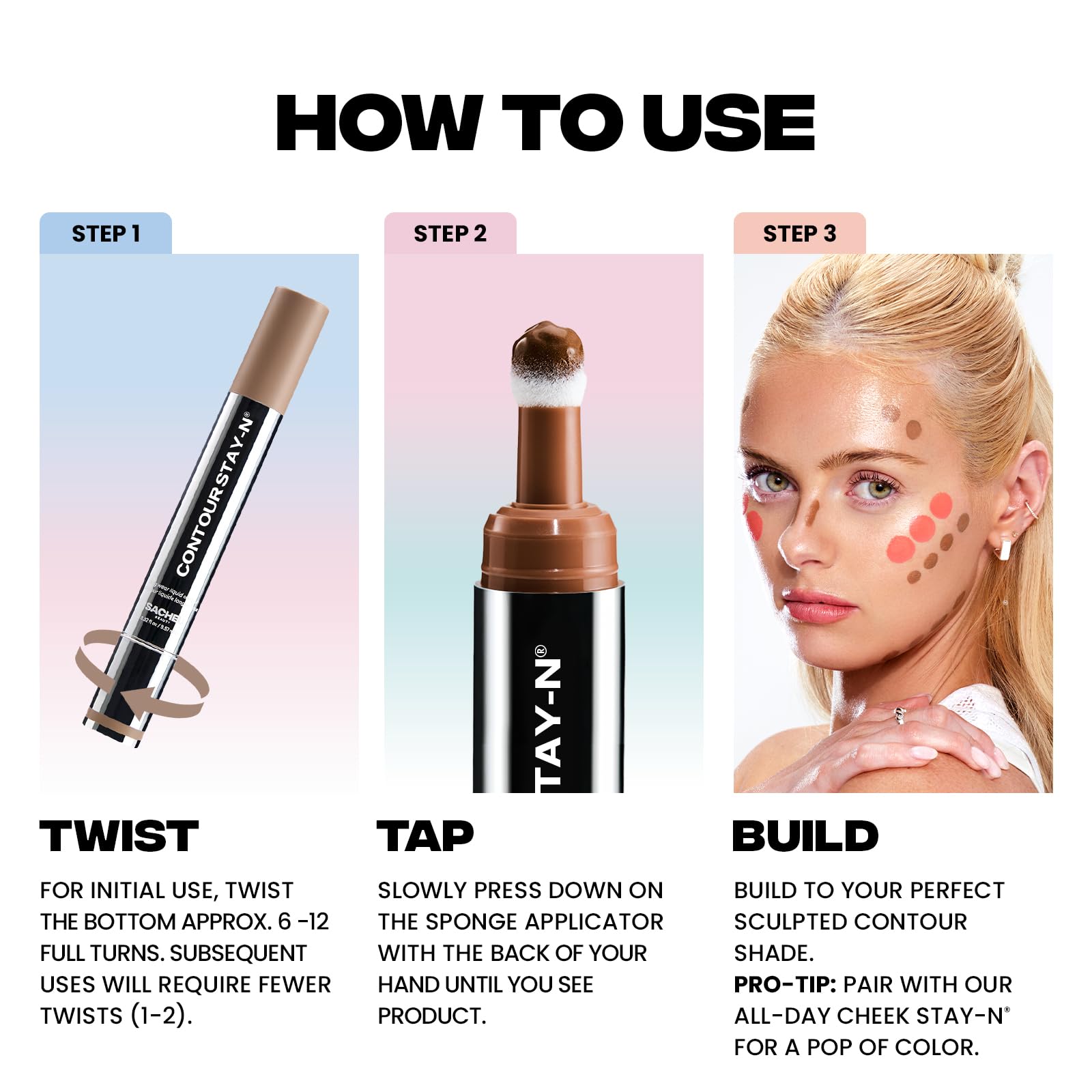 Sacheu Liquid Contour STAY-N Long Wear Cream Contour Makeup — Long Lasting, Blendable, & Lightweight Formula — Vegan & Cruelty-free, Giving Drama SacheuAu supplements
