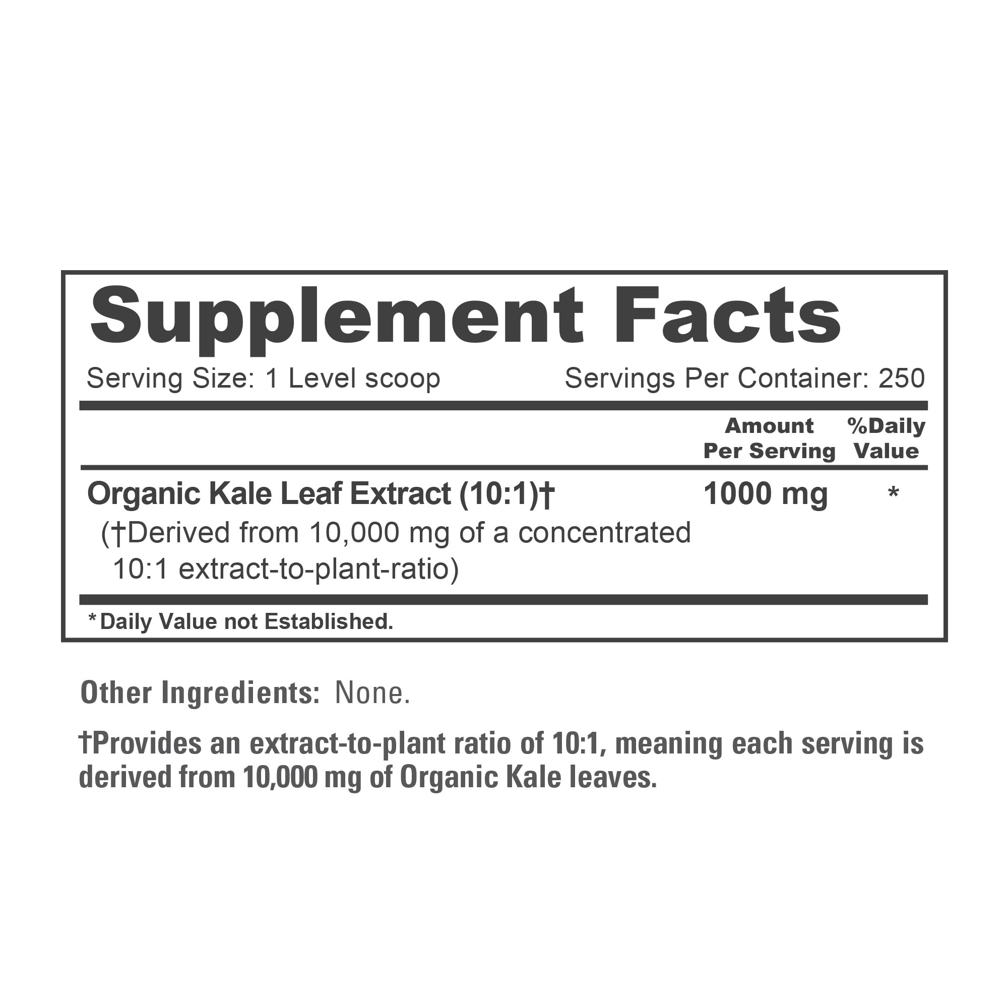 NusaPure Organic Kale Powder Extract 10:1 - Suitable for Vegetarian/Vegan, Non- GMO - 10,000 mg - 250 Capsules NusaPureAu supplements