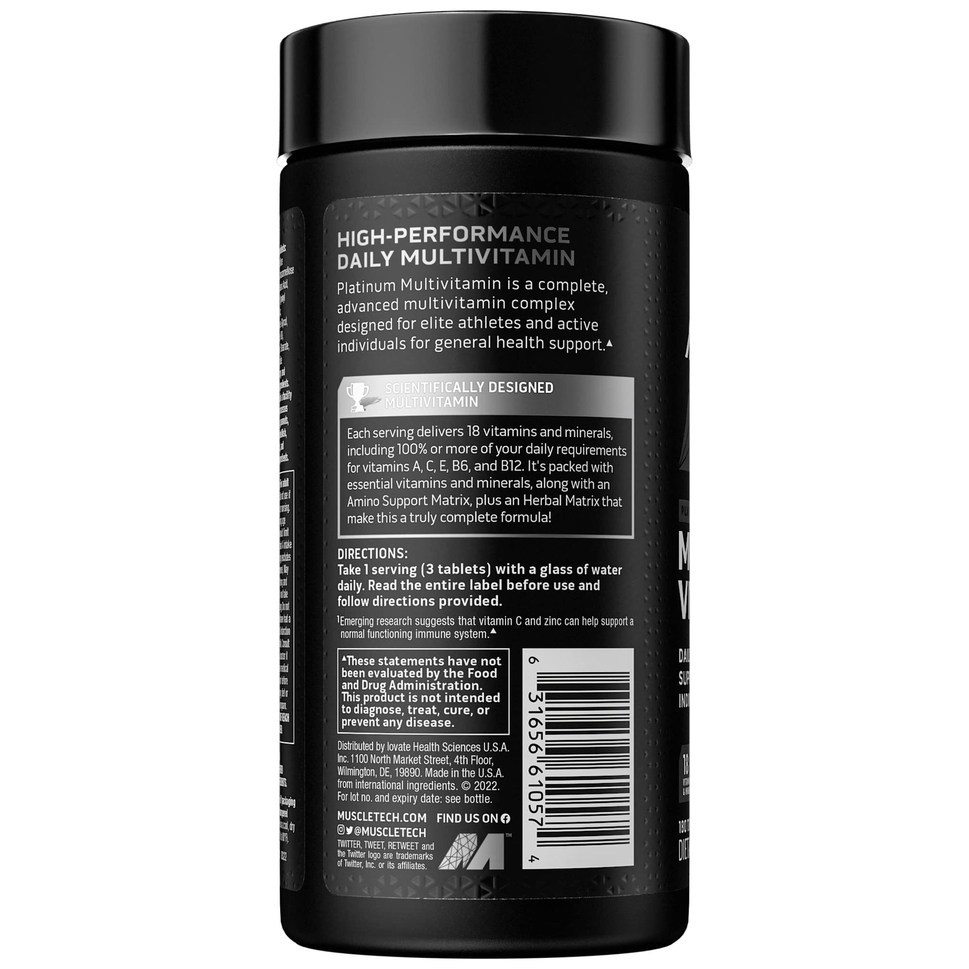Muscletech Multivitamin for Men & Women Platinum Multivitamin | Vitamin C for Immune MuscleTechUS supplements