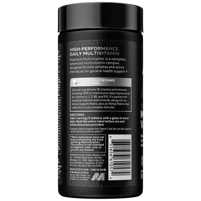 Muscletech Multivitamin for Men & Women Platinum Multivitamin | Vitamin C for Immune MuscleTechUS supplements