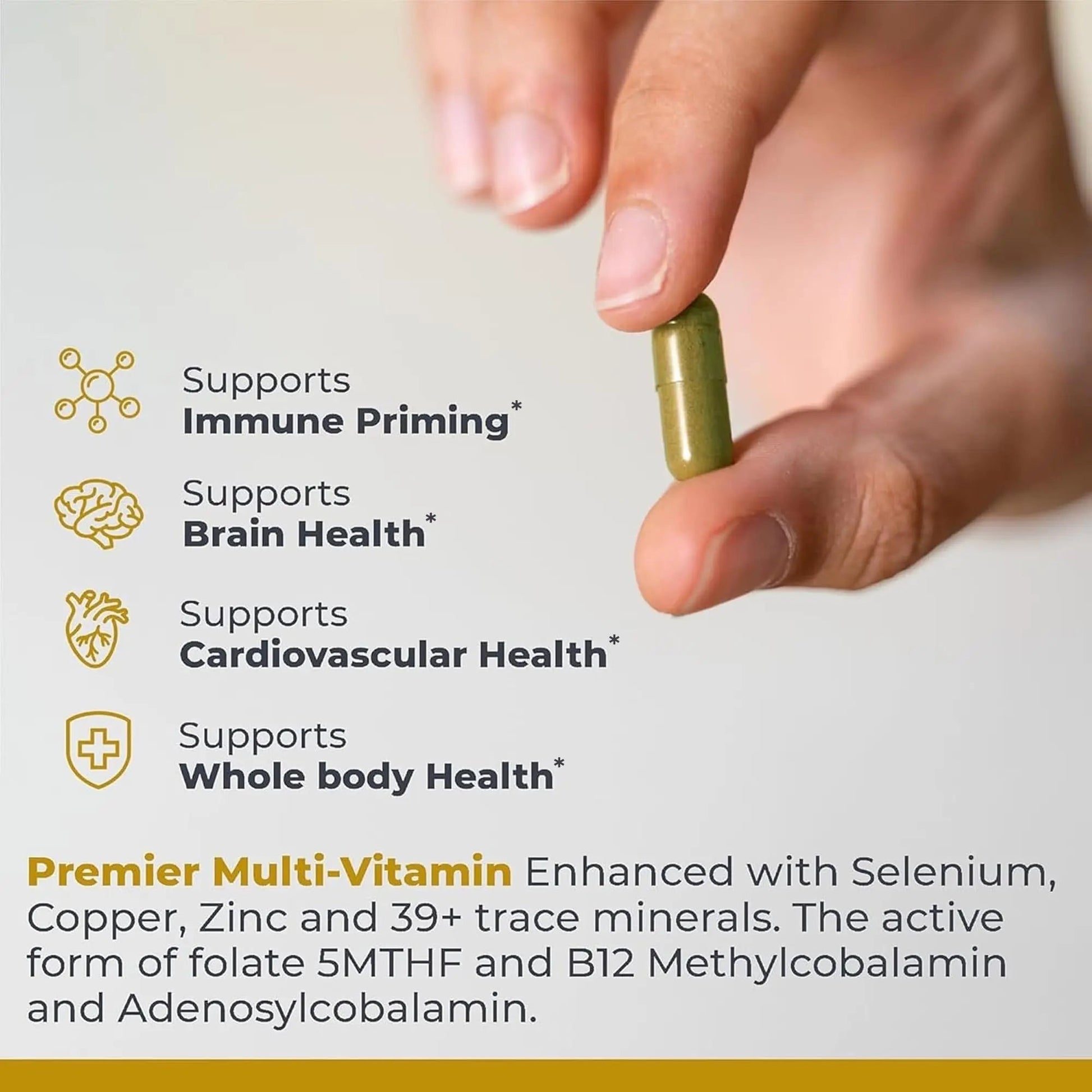 Premier Research Labs Multi-Vitamin - Immune, Brain & Heart Support | with Prebiotics and Postbiotics | Vegan Capsules for Men & Women Premier Research LabsAu supplements
