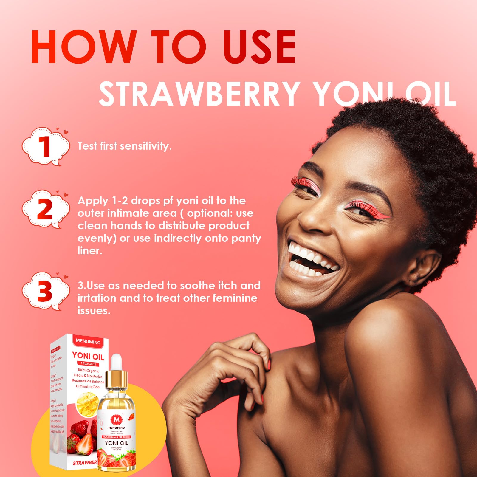 2 Pack Yoni Oil Feminine Oil for Women pH Balance - Feminine Deodorant - Vaginal Moisturizer - Eliminates Odor MENOMINOAu supplements